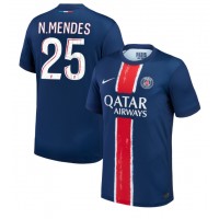 Camiseta Paris Saint-Germain Nuno Mendes #25 Primera Equipación Replica 2024-25 mangas cortas